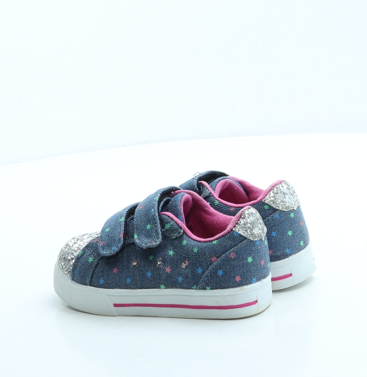 Studio Girls Blue Geometric Polyester Trainer UK 6 - Stars