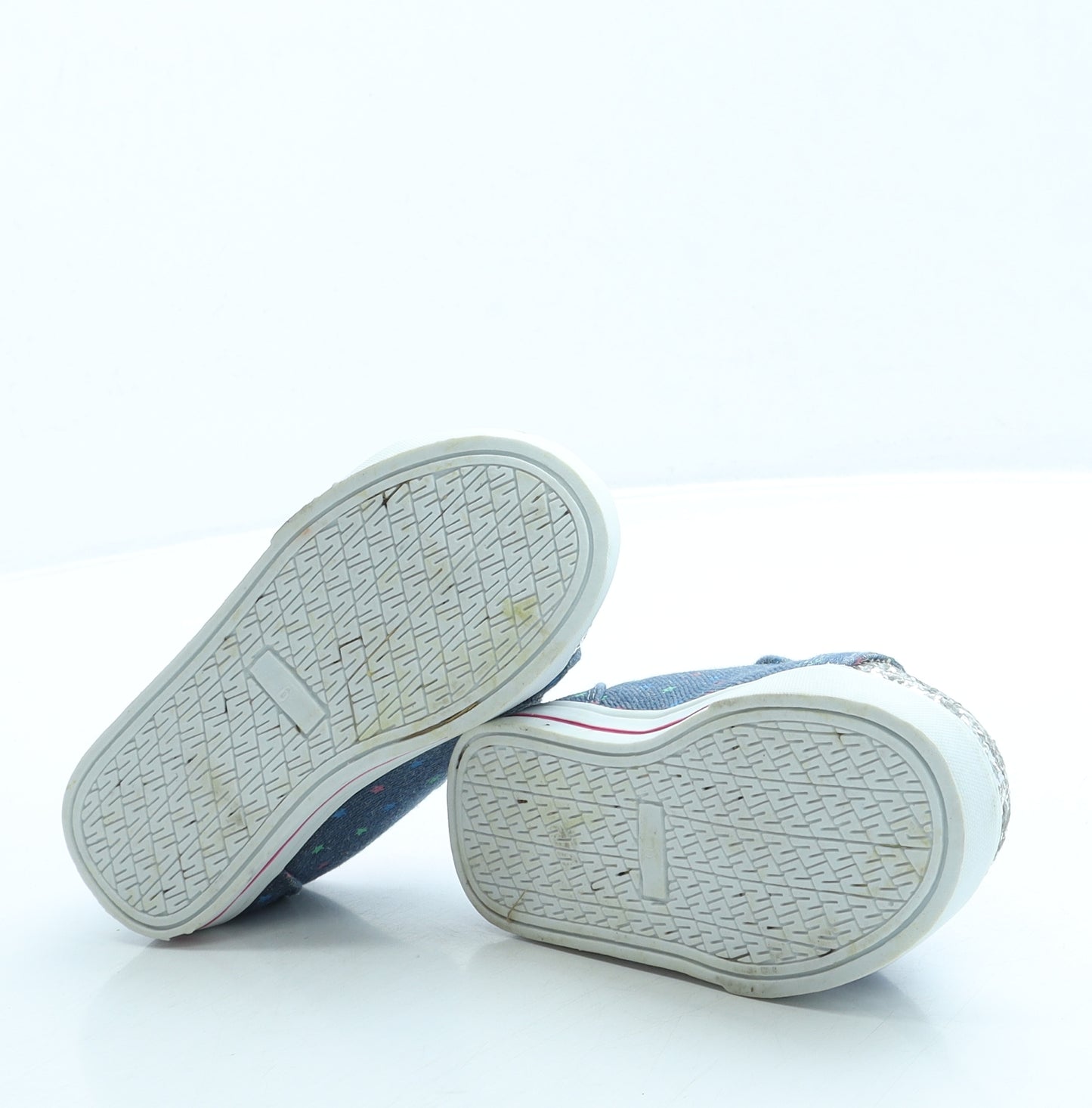 Studio Girls Blue Geometric Polyester Trainer UK 6 - Stars