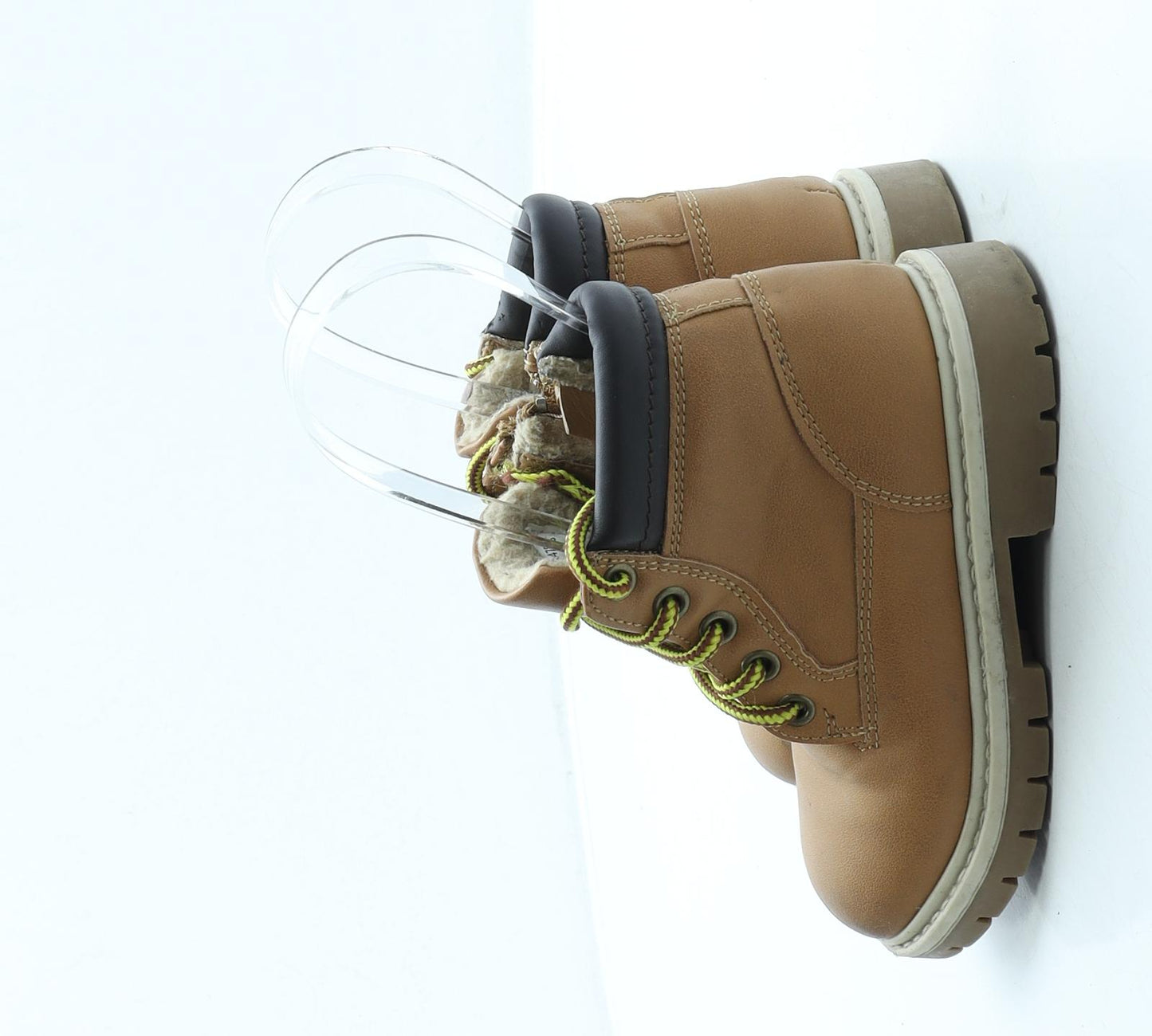 Primark Boys Brown Polyester Combat Boot UK 8 25