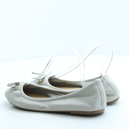 Atmosphere Womens Grey Fabric Ballet Flat UK 7 40