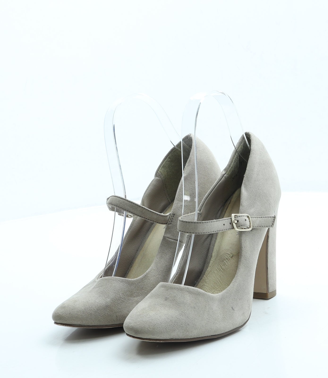 New Look Womens Beige Suede Court Heel UK 4 37