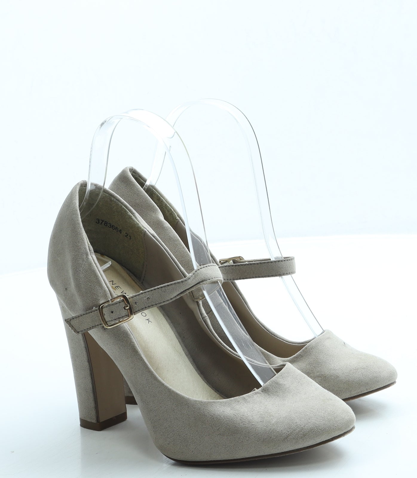 New Look Womens Beige Suede Court Heel UK 4 37
