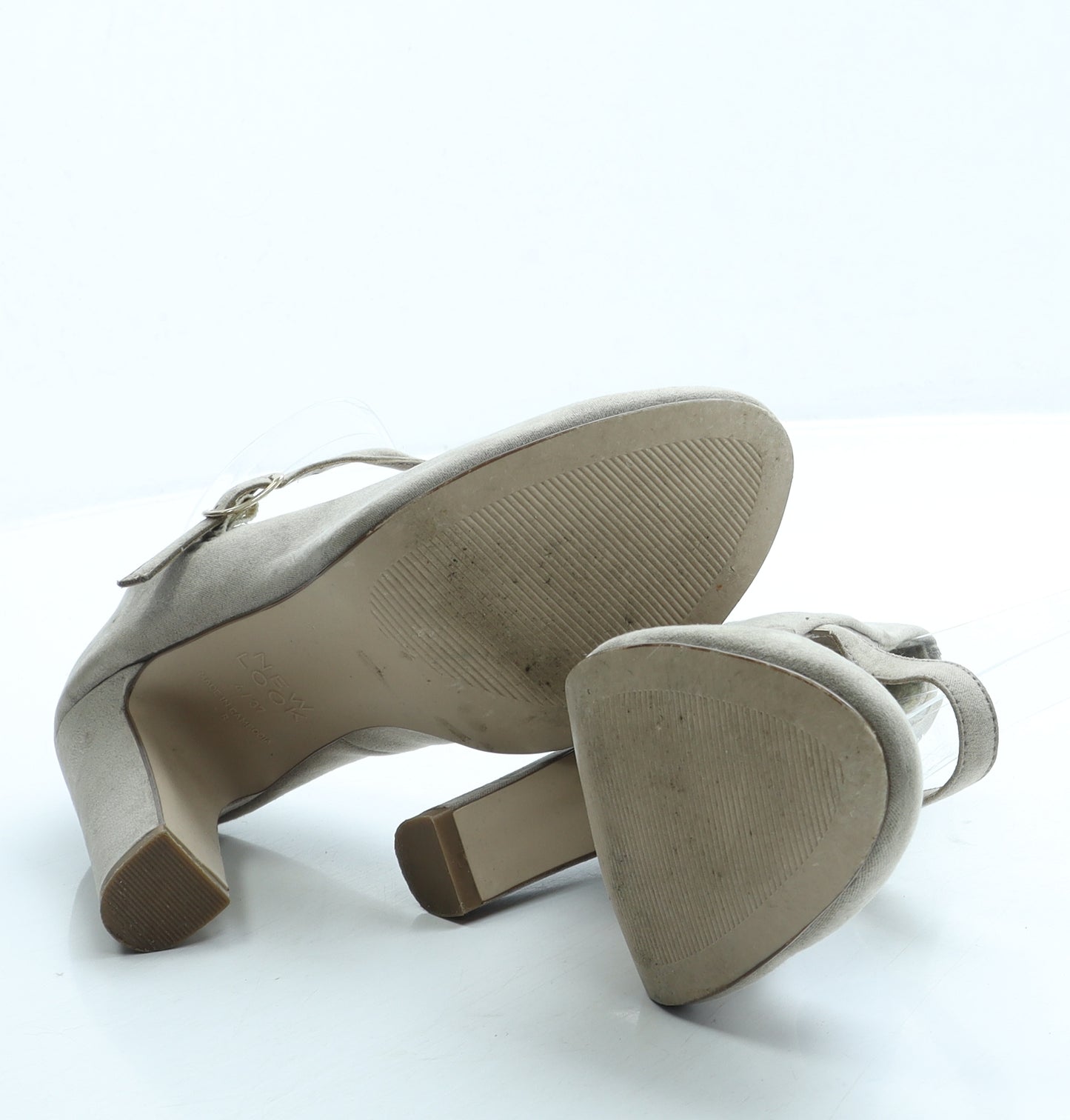 New Look Womens Beige Suede Court Heel UK 4 37