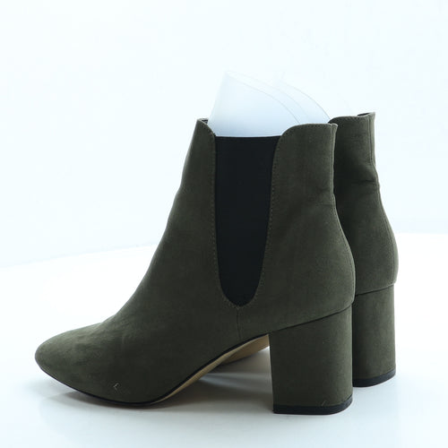 Faith Womens Green Suede Bootie Boot UK 6 39