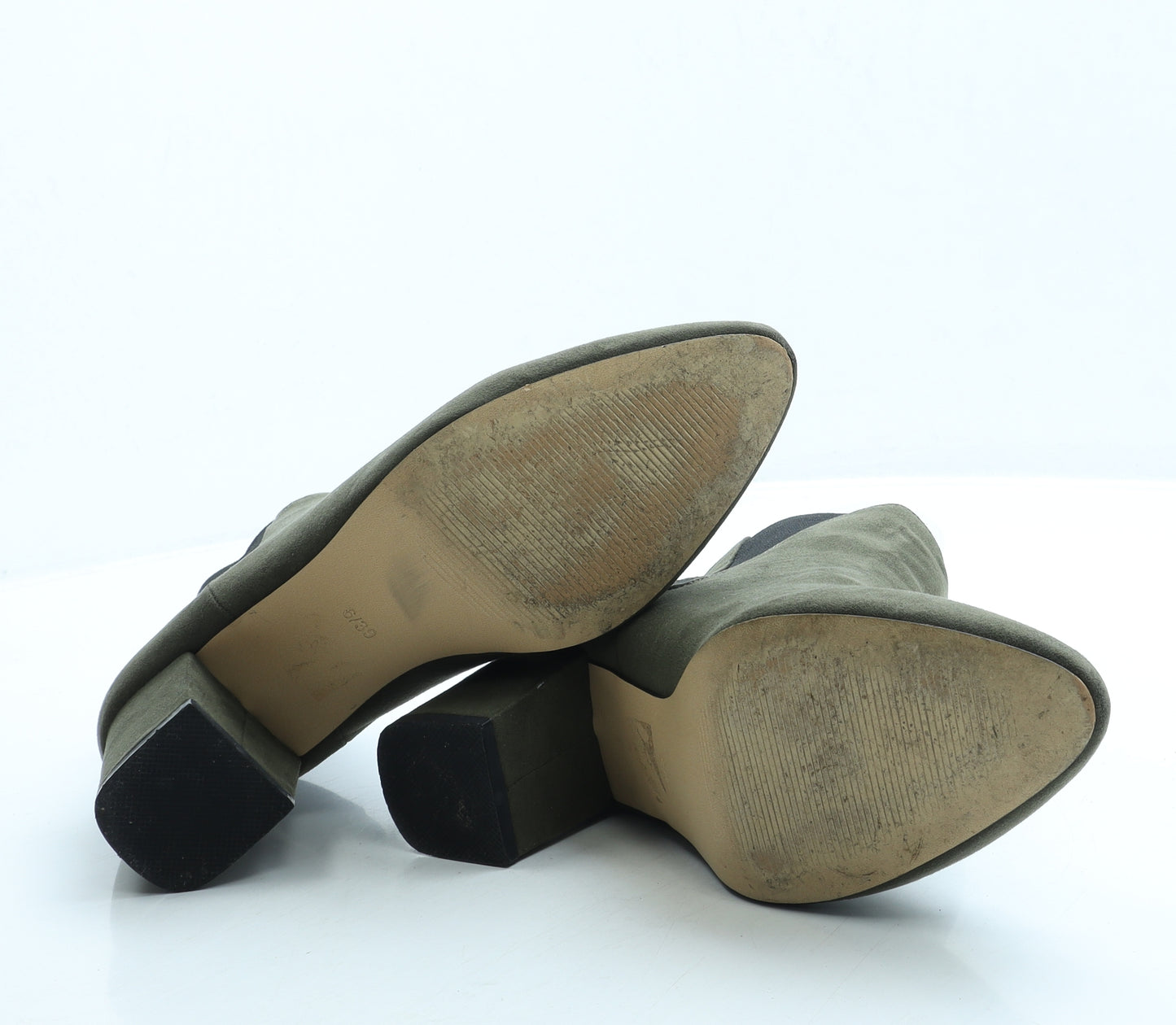 Faith Womens Green Suede Bootie Boot UK 6 39