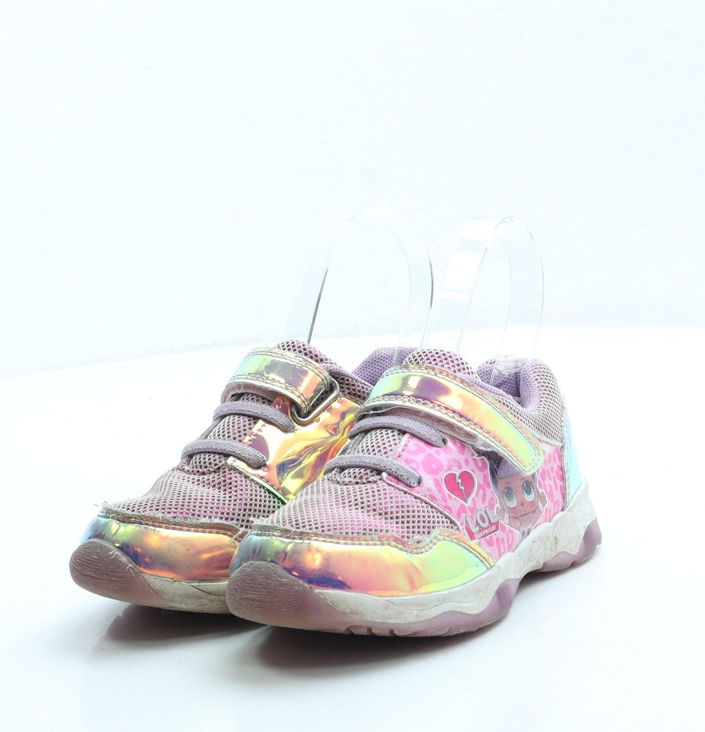 Preworn Girls Purple Polyester Trainer UK 1 - LOL Dolls