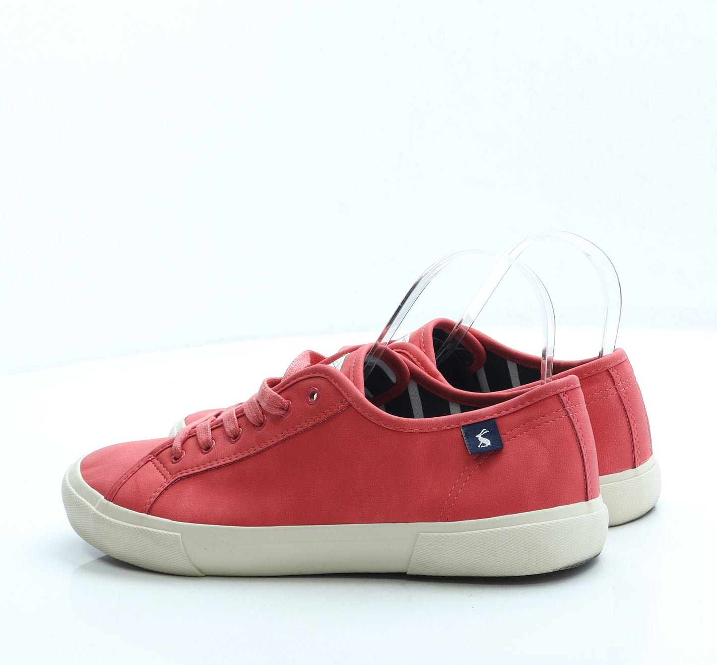 Joules Womens Red Leather Trainer UK 7 40