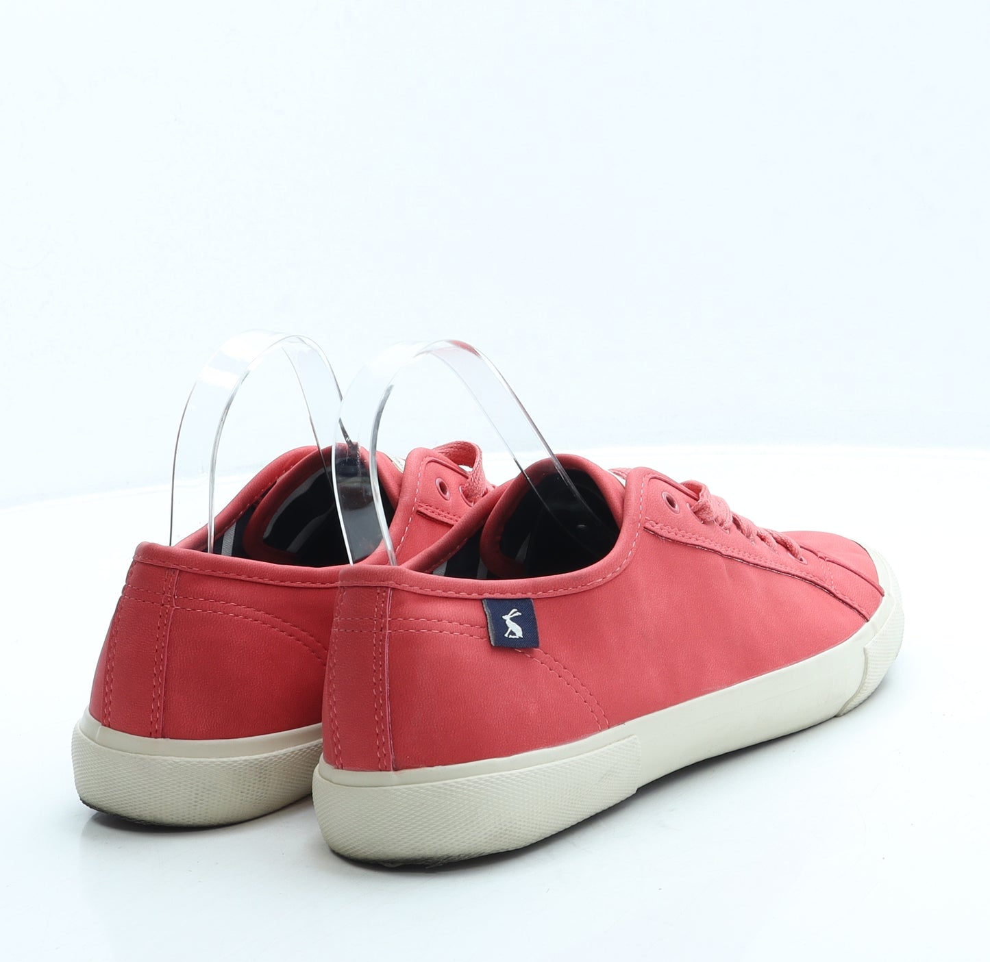 Joules Womens Red Leather Trainer UK 7 40