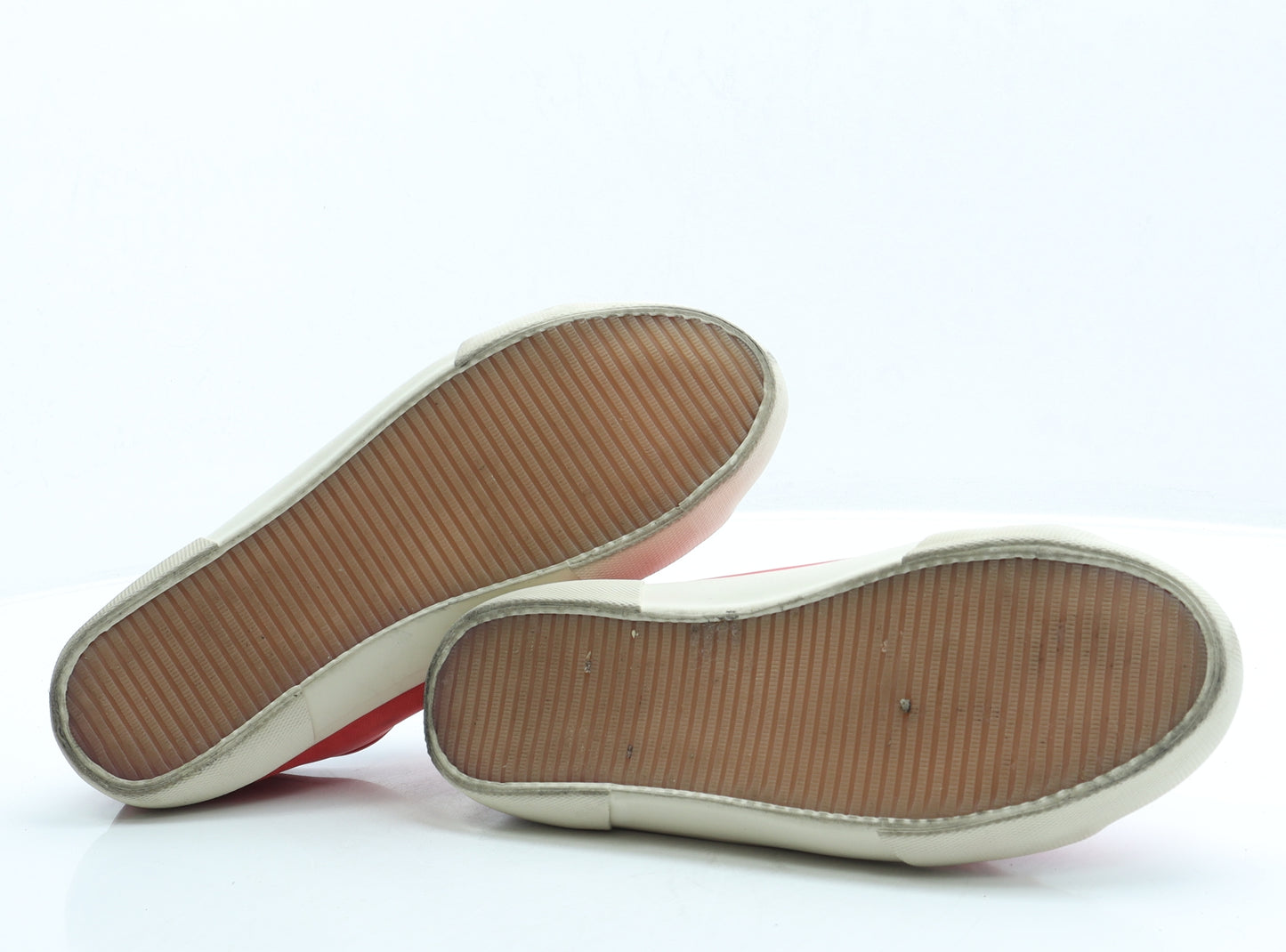 Joules Womens Red Leather Trainer UK 7 40