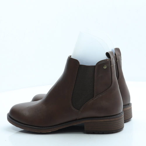 Good for the Sole Womens Brown Leather Chelsea Boot UK 8
