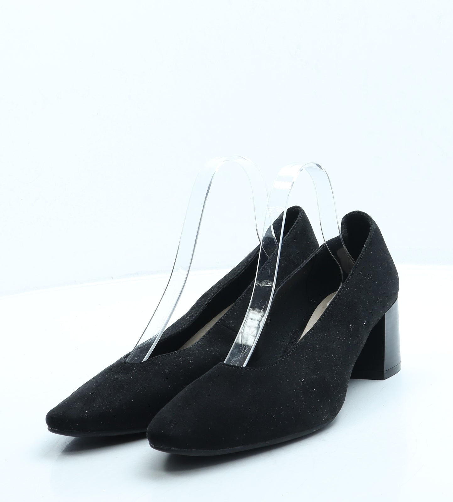 Marks and Spencer Womens Black Suede Court Heel UK 7.5