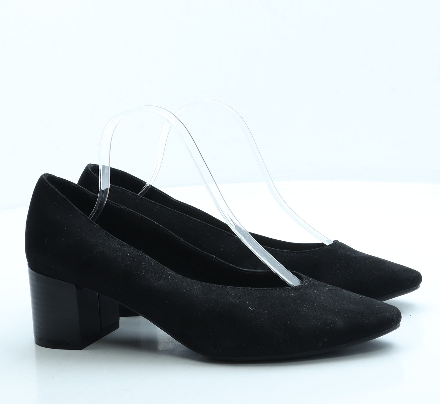 Marks and Spencer Womens Black Suede Court Heel UK 7.5