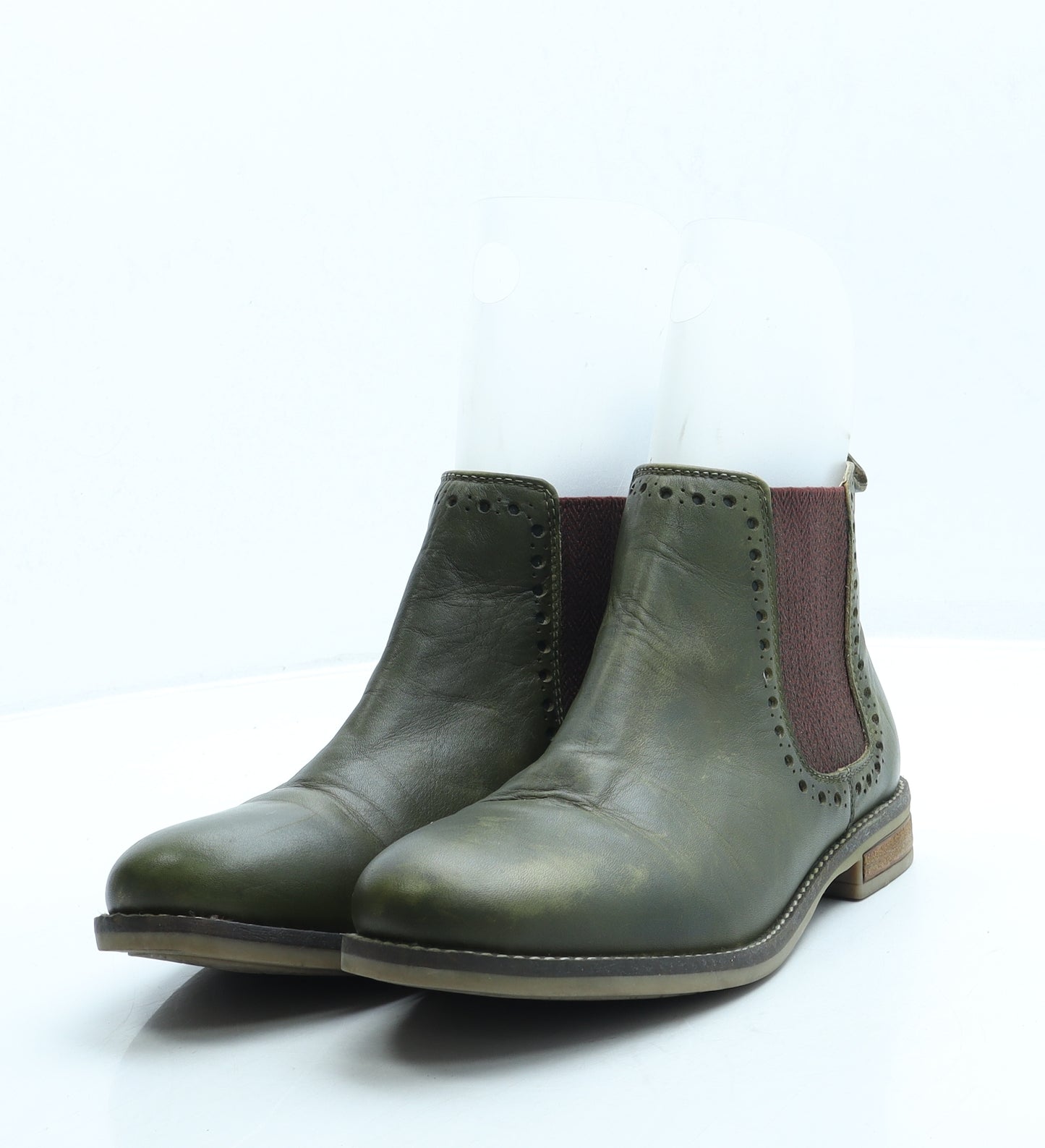 Cipriata Womens Green Leather Chelsea Boot UK 6