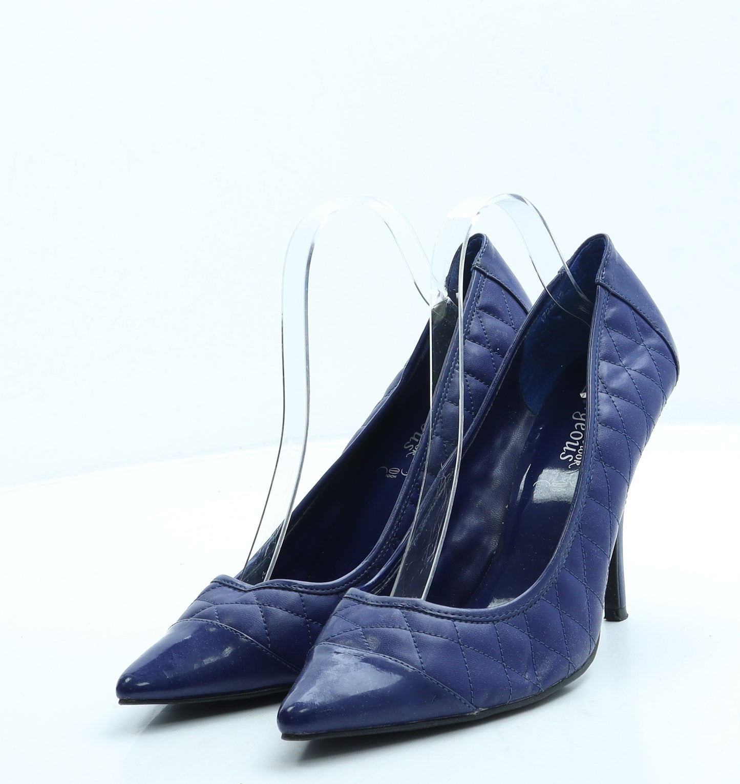 New Look Womens Blue Leather Court Heel UK 8 41