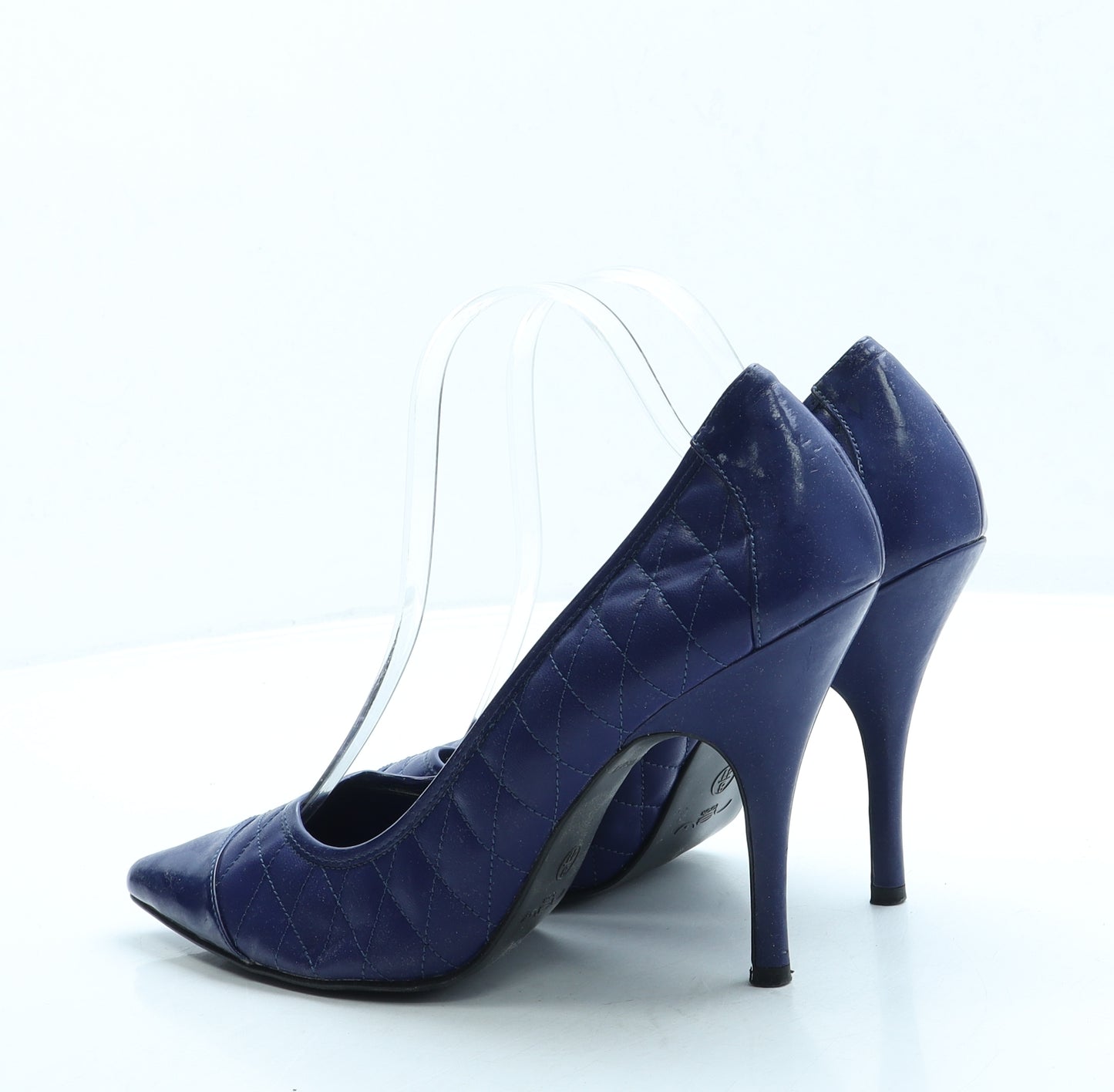 New Look Womens Blue Leather Court Heel UK 8 41