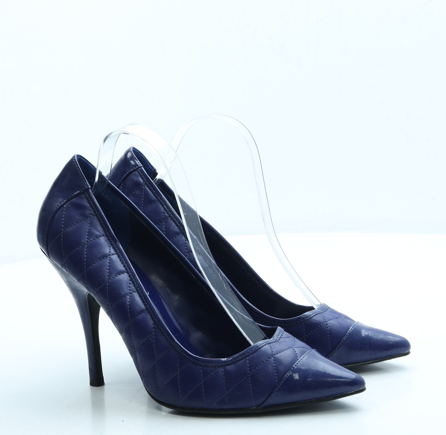 New Look Womens Blue Leather Court Heel UK 8 41