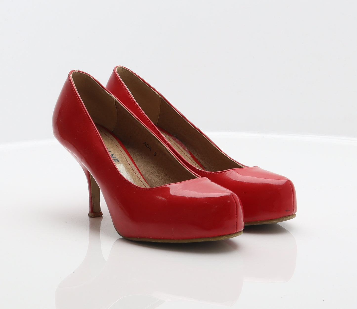 Follow Me Womens Red Synthetic Court Heel UK 5