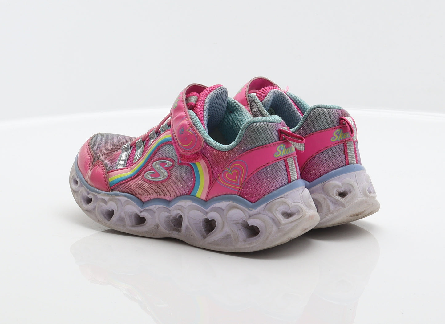 Skechers Girls Multicoloured Geometric Synthetic Trainer UK 12 30