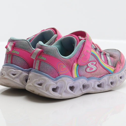Skechers Girls Multicoloured Geometric Synthetic Trainer UK 12 30