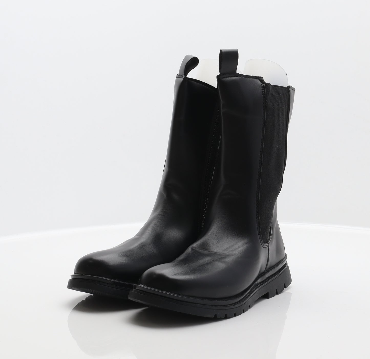 Preworn Womens Black Synthetic Chelsea Boot UK 3.5 36