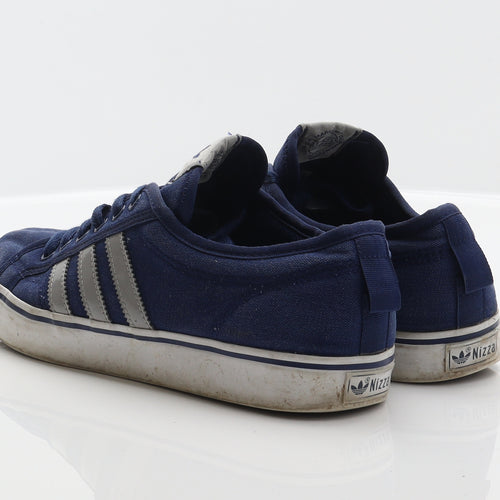 adidas Mens Blue Striped Fabric Trainer UK 10