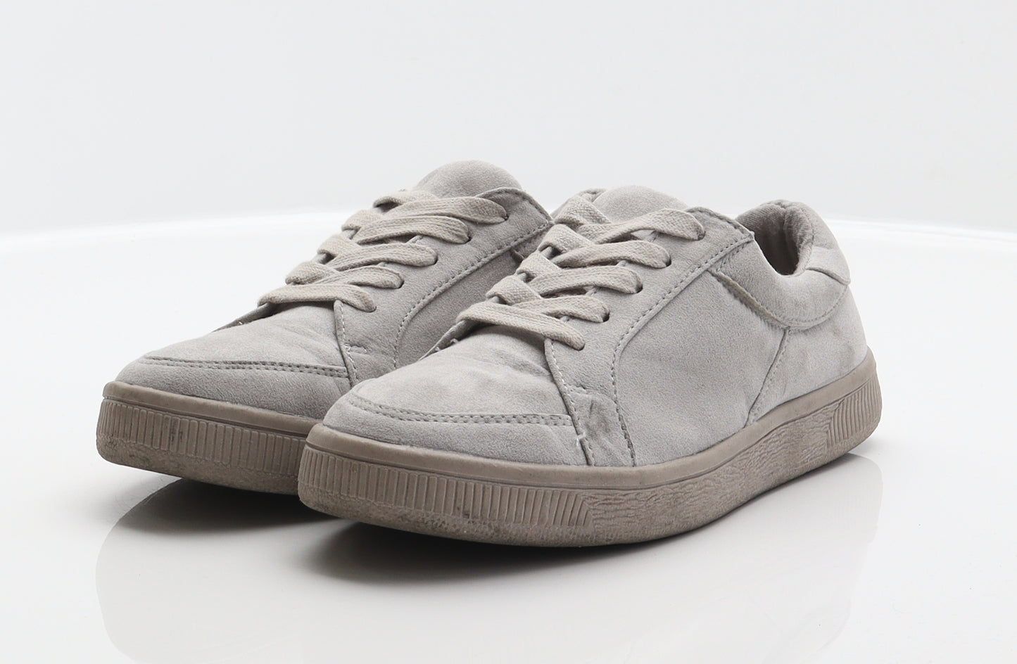 New Look Girls Grey Polyester Trainer UK 2 35