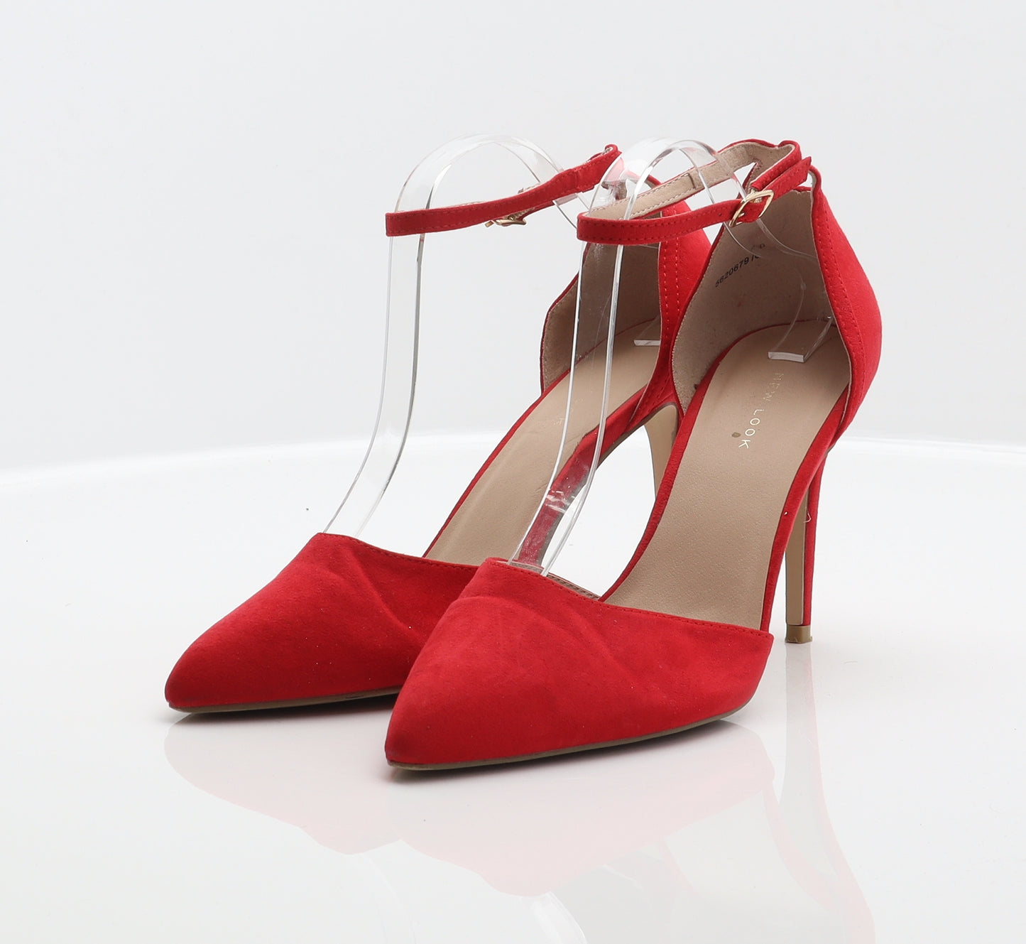 New Look Womens Red Polyester D'Orsay Heel UK 7 40