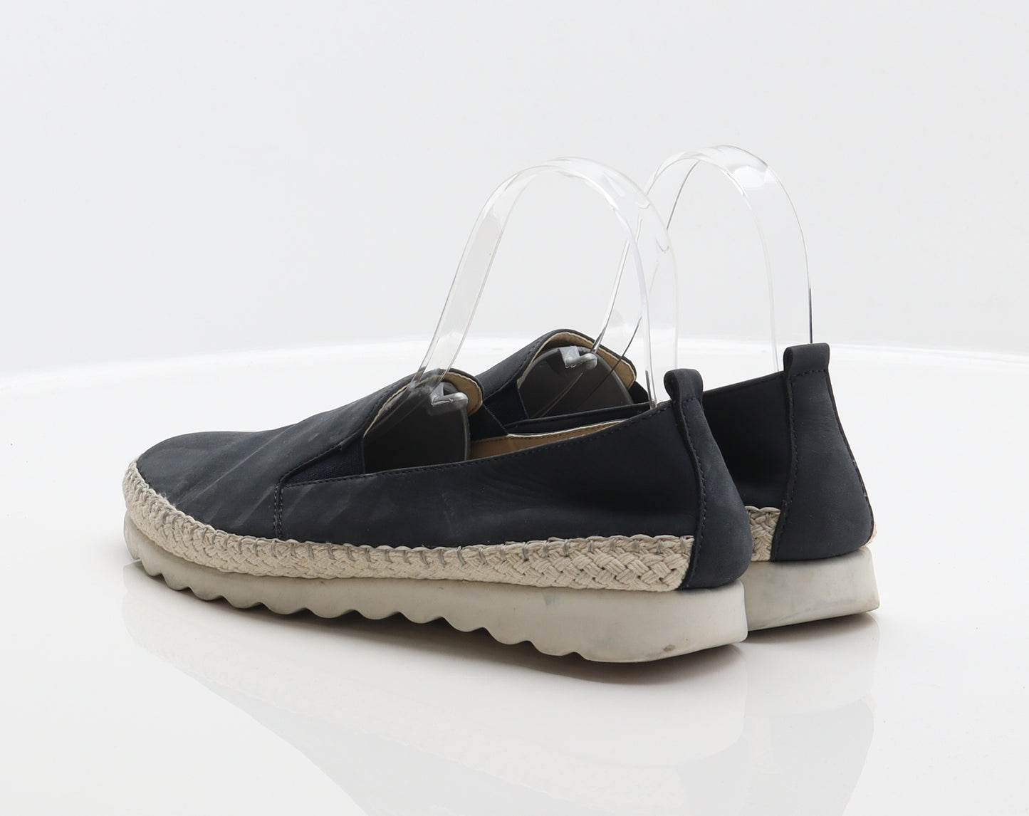 John Lewis Womens Blue Leather Loafer Flat UK 5.5 39