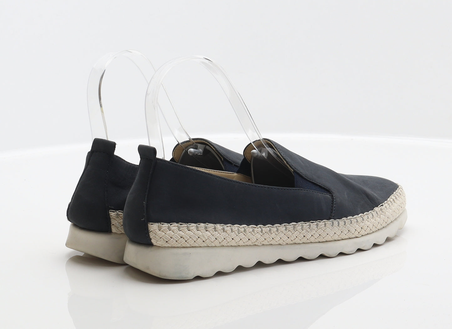 John Lewis Womens Blue Leather Loafer Flat UK 5.5 39