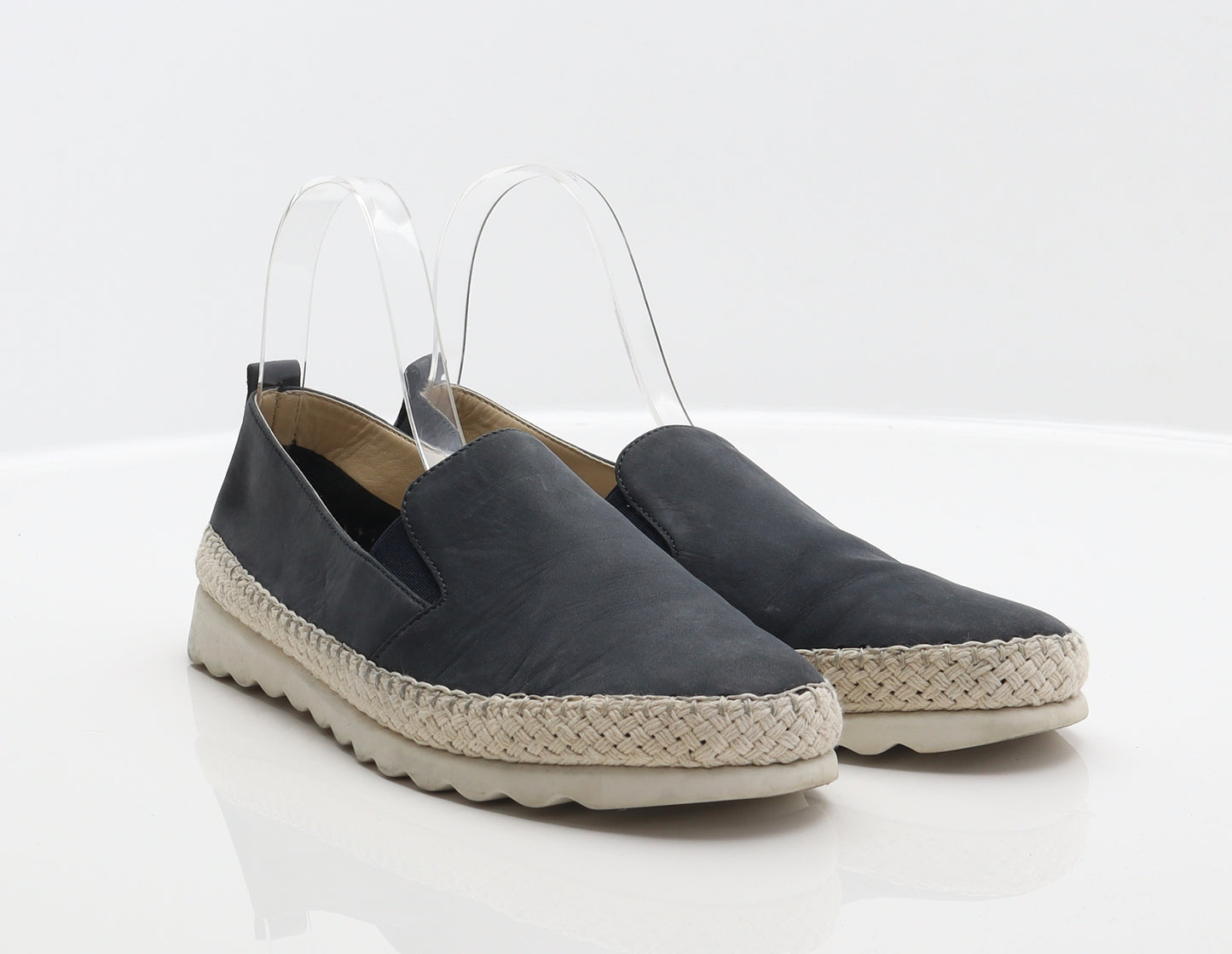 John Lewis Womens Blue Leather Loafer Flat UK 5.5 39