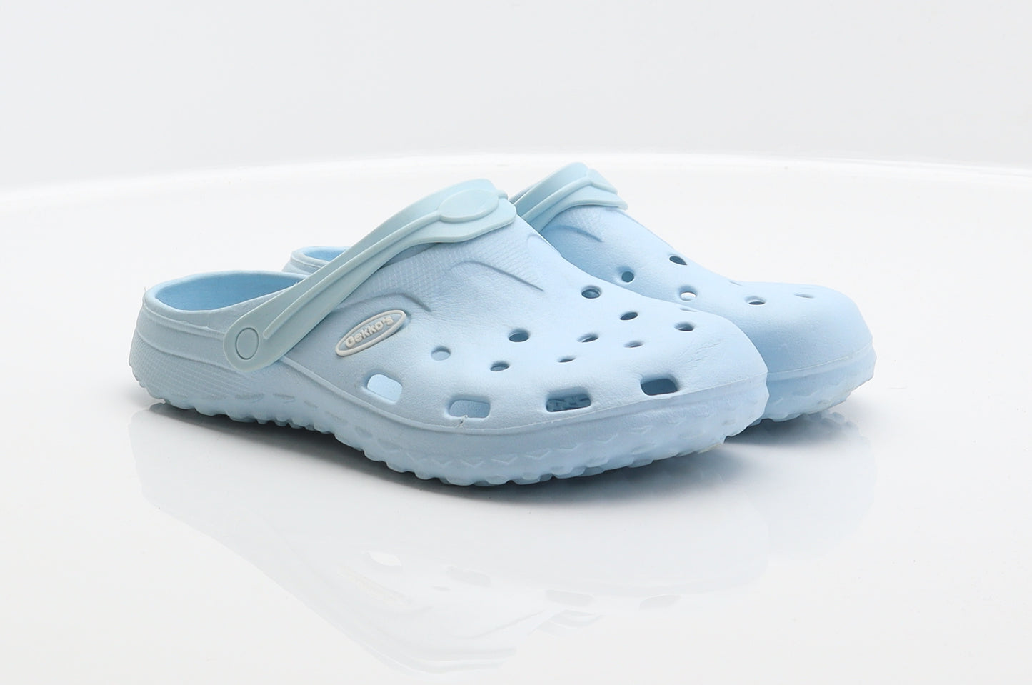 Gekko's Boys Blue Spotted Rubber Clog Casual UK 2