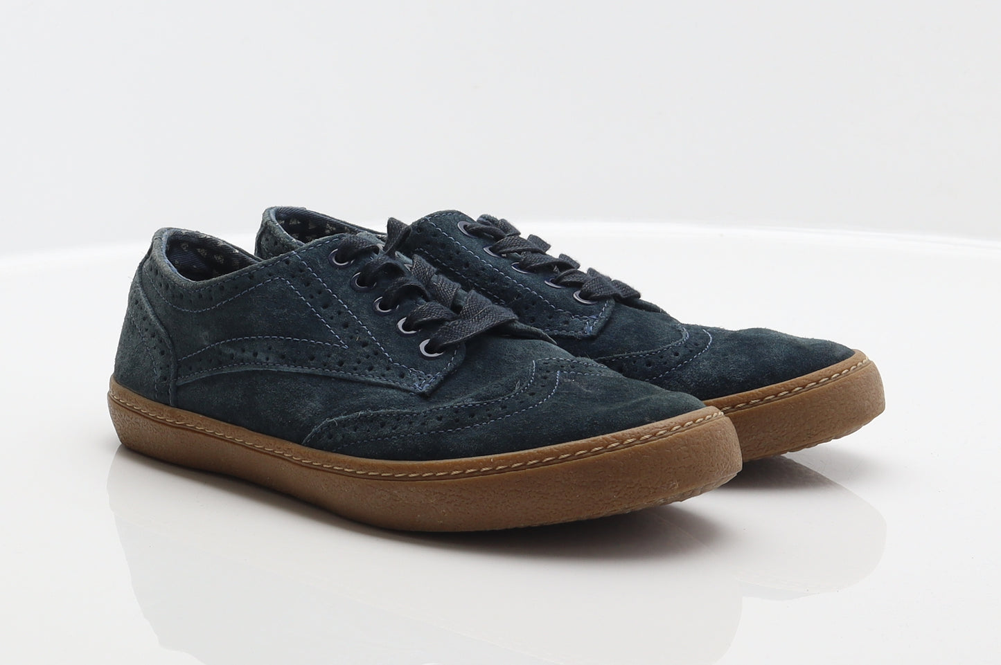 NEXT Mens Blue Suede Trainer UK 5 - Brogue Style