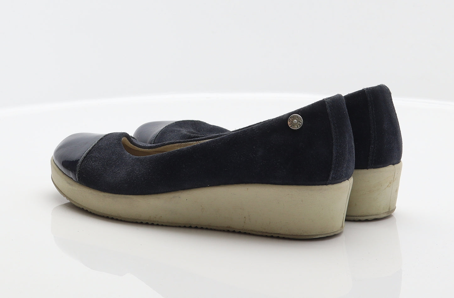 Clarks Womens Blue Polyester Ballet Casual UK 5 38