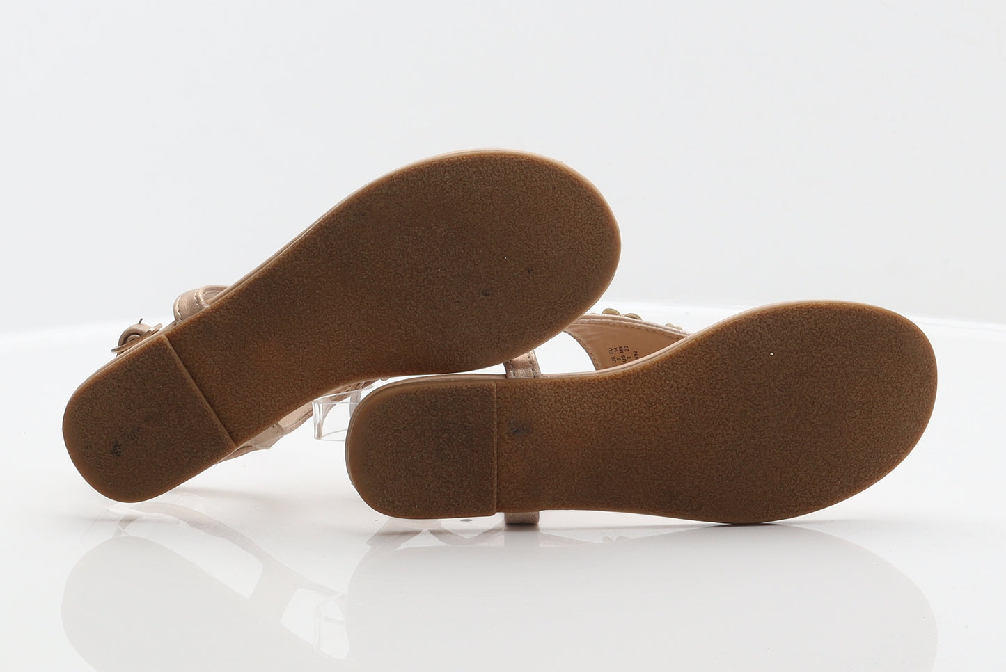 F&F Womens Beige Synthetic Thong Sandal UK 2 34 - Flower detail