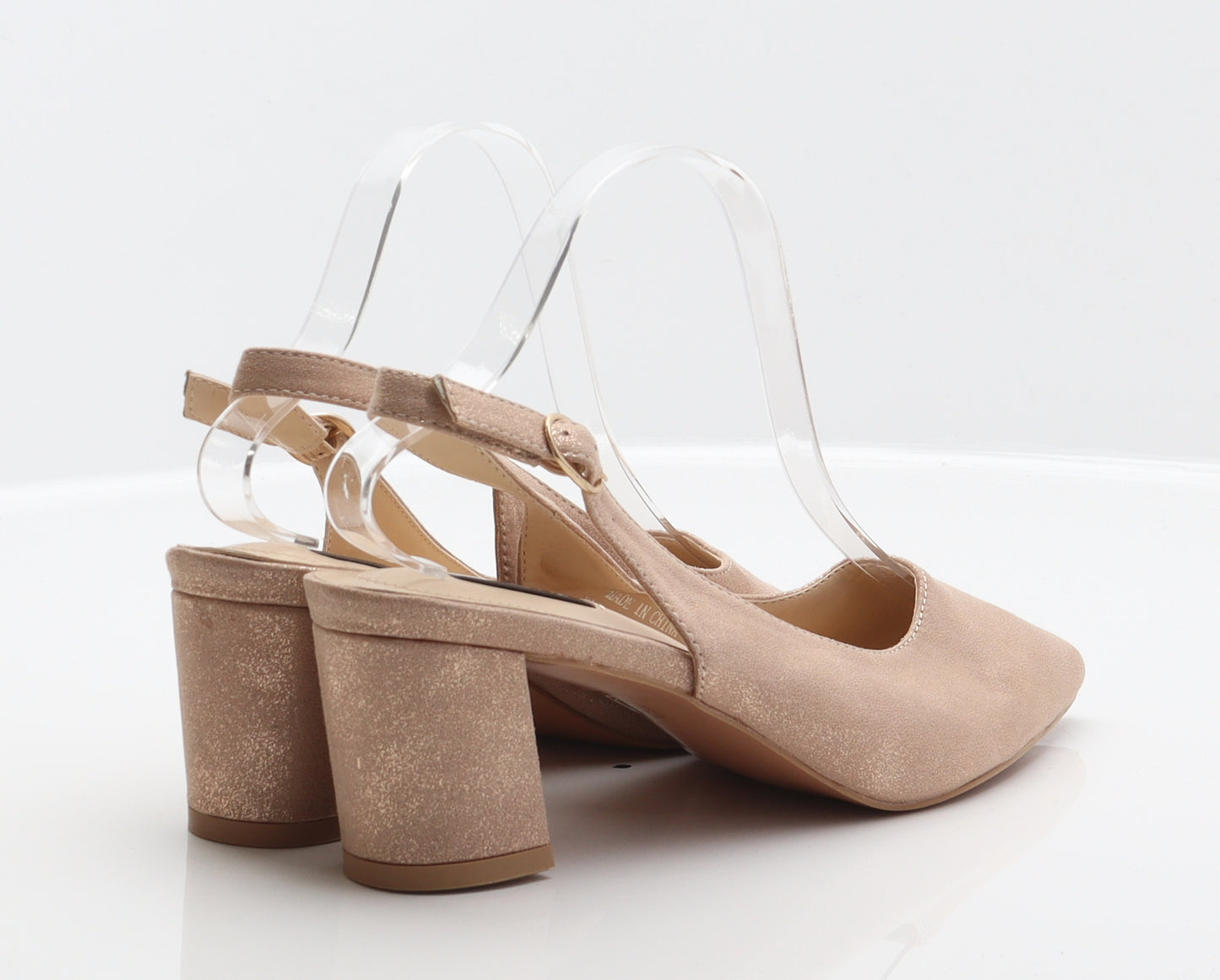 Quiz Womens Gold Polyester Slingback Heel UK 5 38