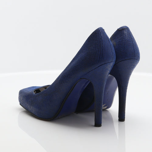NEXT Womens Blue Animal Print Polyester Court Heel UK 6 39