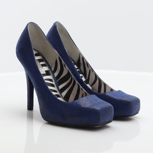 NEXT Womens Blue Animal Print Polyester Court Heel UK 6 39