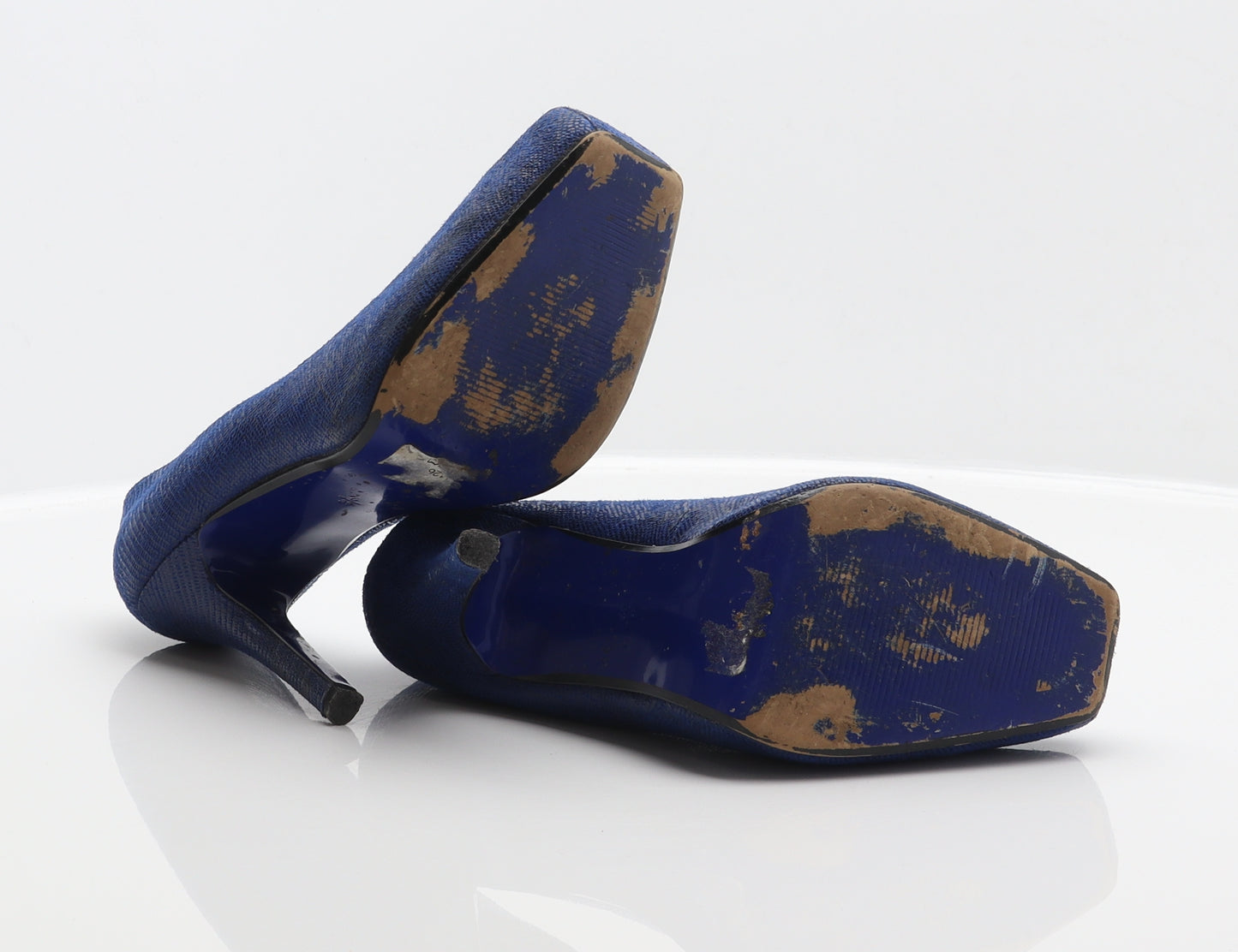 NEXT Womens Blue Animal Print Polyester Court Heel UK 6 39