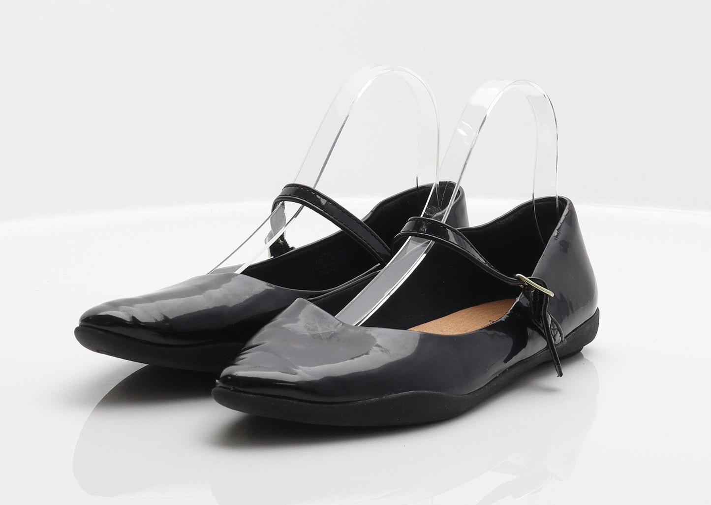Clarks Womens Black Patent Leather Ballet Flat UK 5