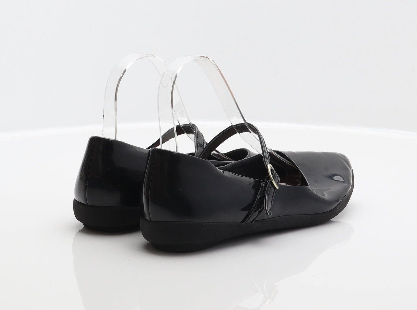 Clarks Womens Black Patent Leather Ballet Flat UK 5
