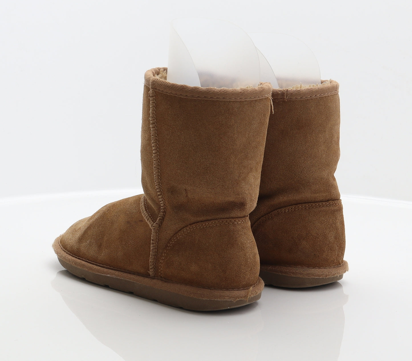 NEXT Girls Brown Polyester Shearling Style Boot UK 2