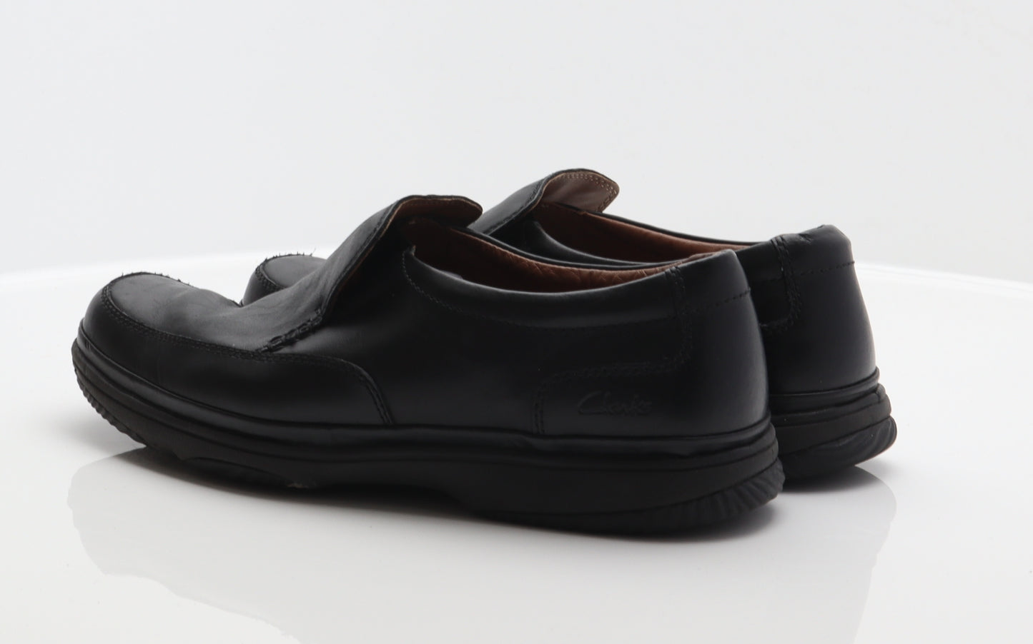 Clarks Mens Black Leather Loafer Casual UK 10
