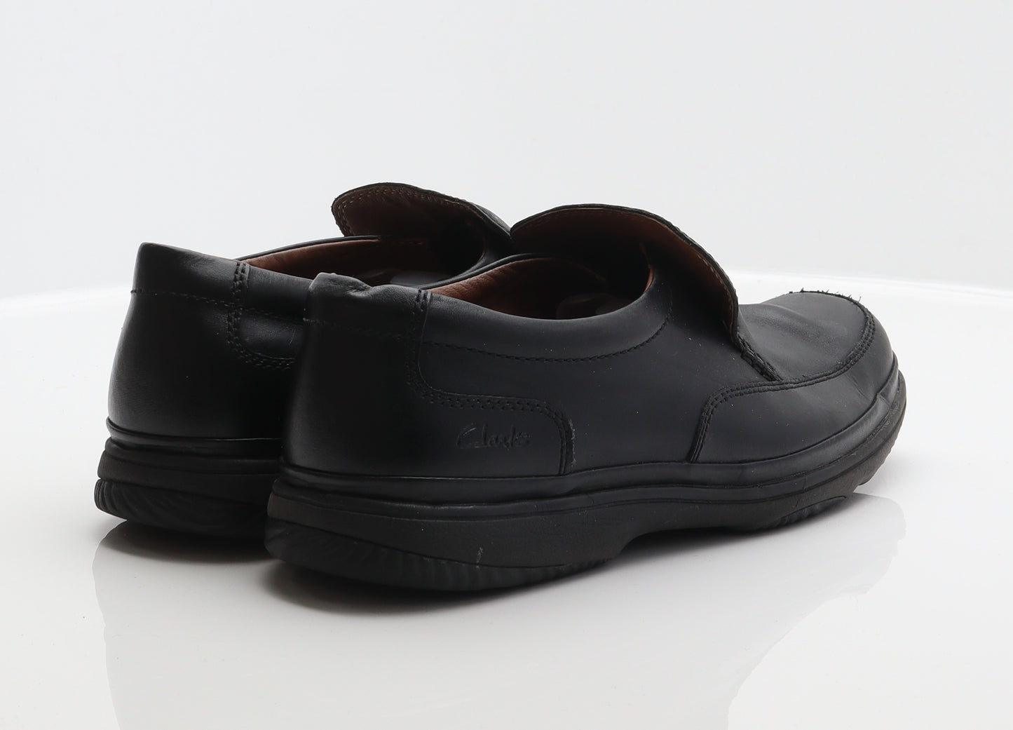 Clarks Mens Black Leather Loafer Casual UK 10