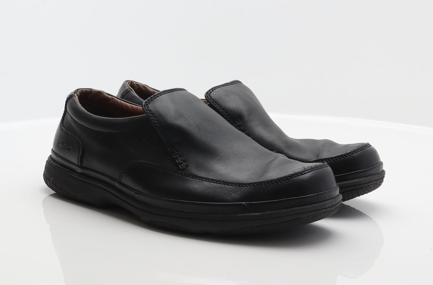 Clarks Mens Black Leather Loafer Casual UK 10