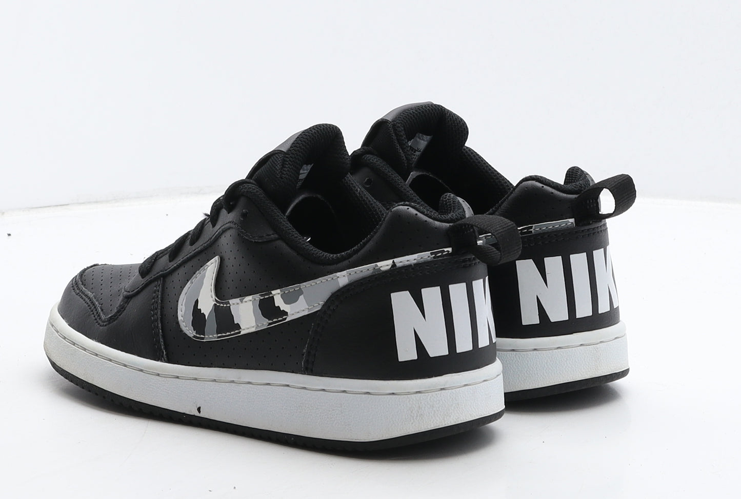 Nike Boys Black Camouflage Leather Trainer UK 3.5 36.5