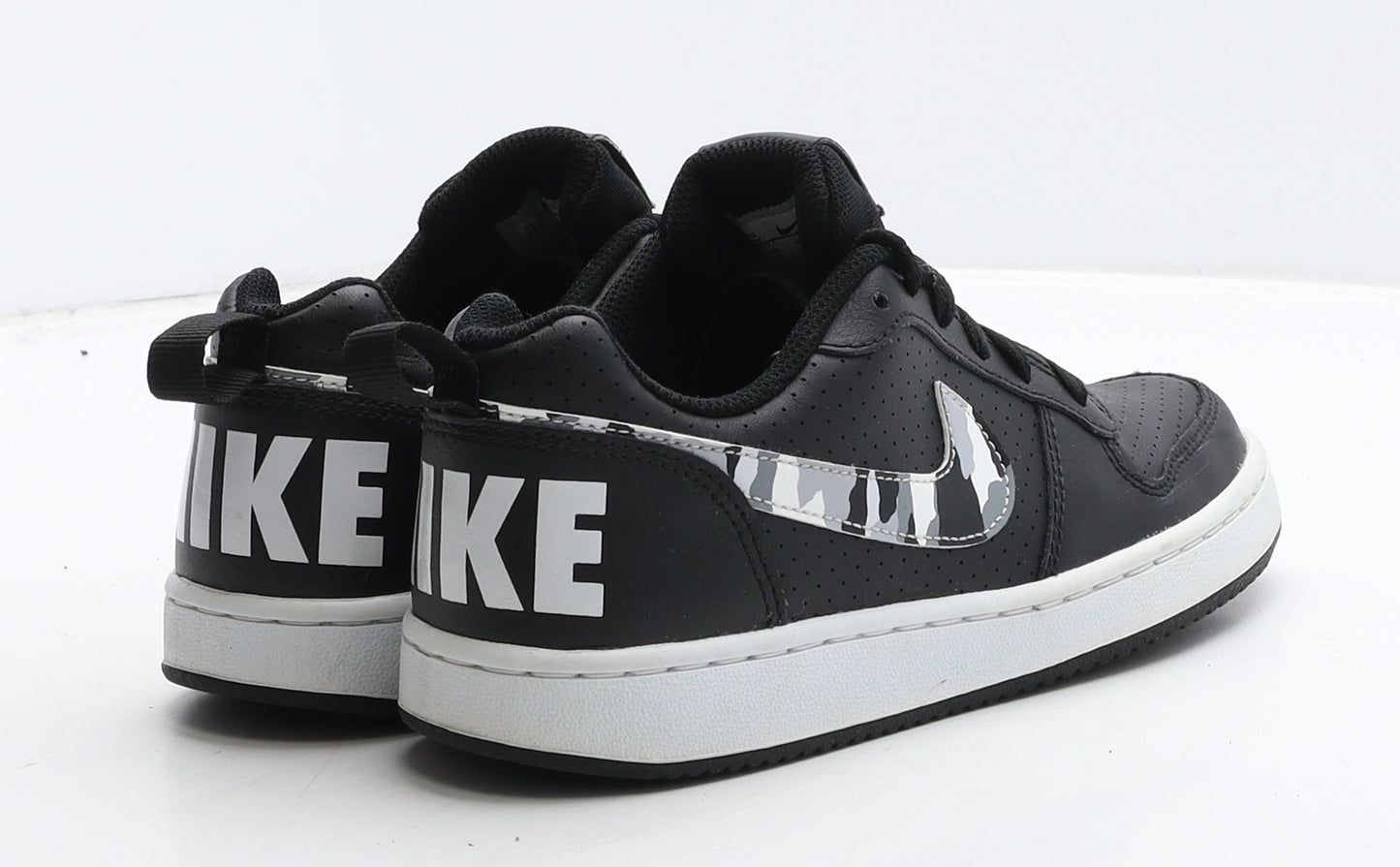 Nike Boys Black Camouflage Leather Trainer UK 3.5 36.5