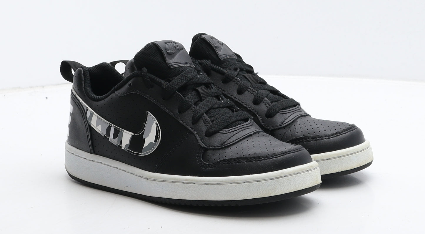 Nike Boys Black Camouflage Leather Trainer UK 3.5 36.5