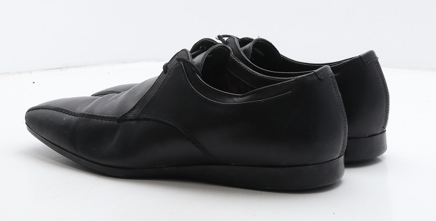 Ted Baker Mens Black Leather Oxford Dress UK 10 44