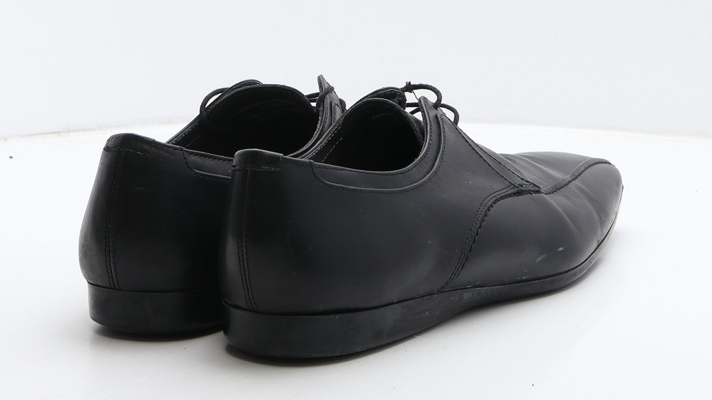 Ted Baker Mens Black Leather Oxford Dress UK 10 44