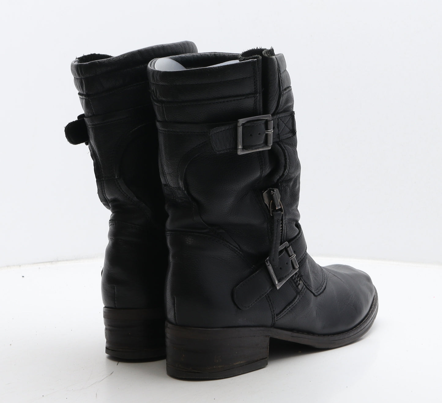 Clarks Womens Black Leather Biker Boot UK 6.5